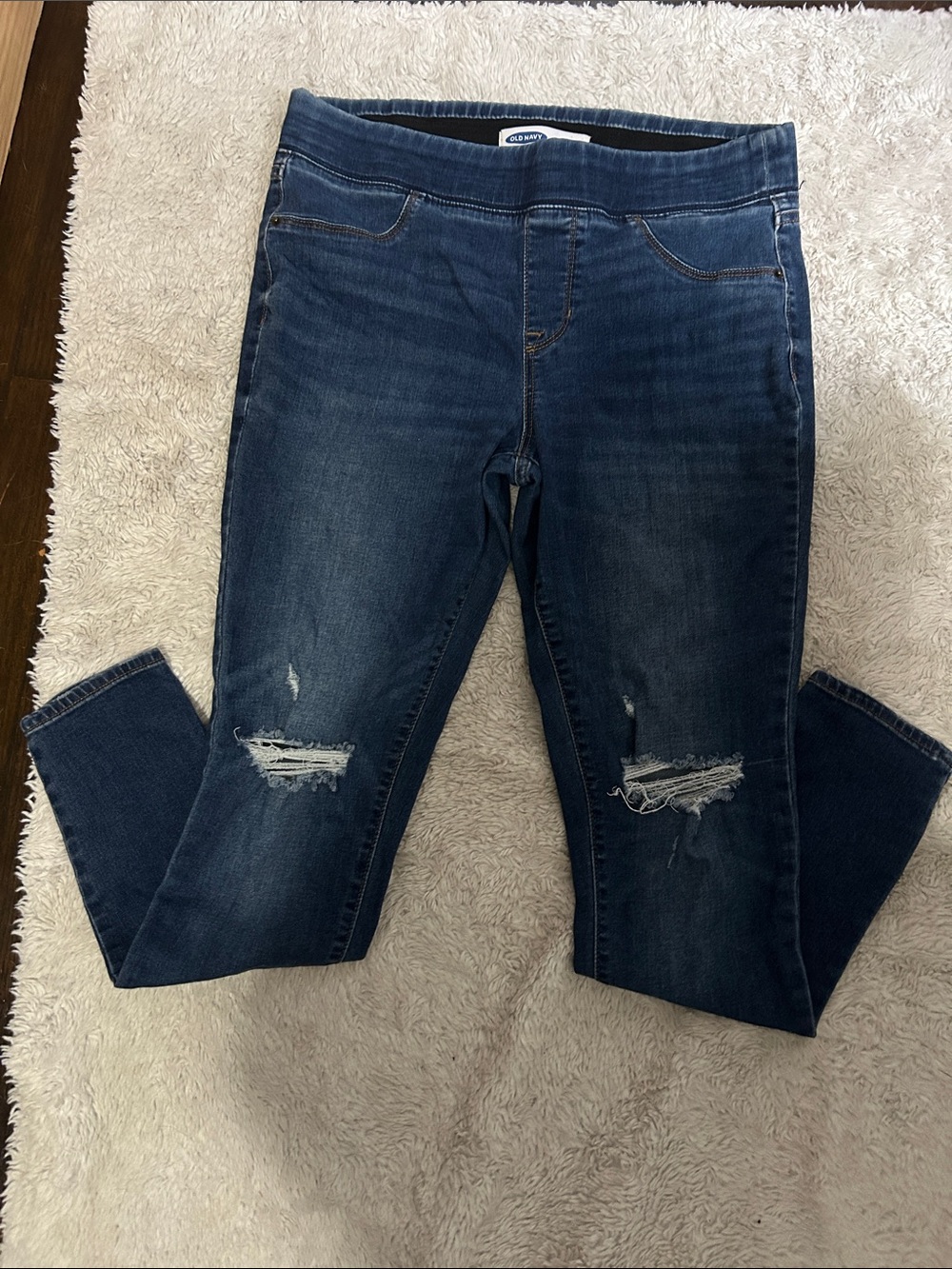 Old Navy Dark Blue Ripped Skinny Jeans